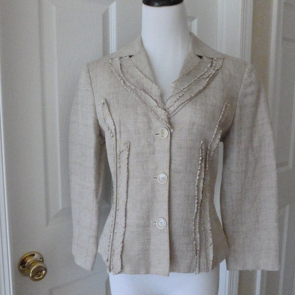 Carolina Herrera Cotton and Linen Blazer - Picture 5 of 11